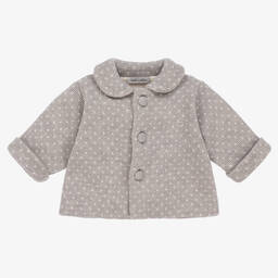Mebi-Grey Knitted Wool Jacket | Childrensalon Outlet