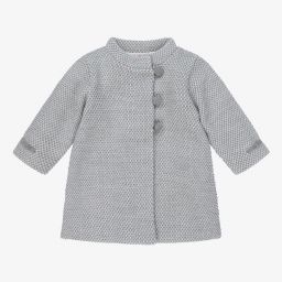 ميبي-Grey Wool & Cashmere Knit Coat | Childrensalon Outlet