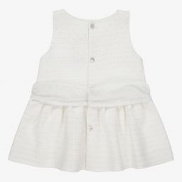 Mebi-Ivory & Silver Sparkle Dress | Childrensalon Outlet