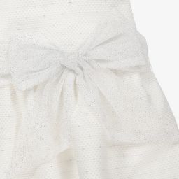 Mebi-Ivory & Silver Sparkle Dress | Childrensalon Outlet