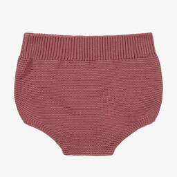 ميبي-Pink Knitted Cotton Bloomer Shorts | Childrensalon Outlet