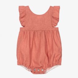 ميبي-Pink Linen Blend Baby Shortie | Childrensalon Outlet