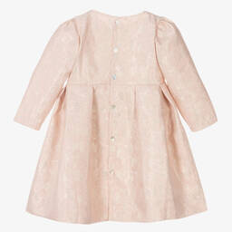 Mebi-Pink & Silver Jacquard Dress  | Childrensalon Outlet