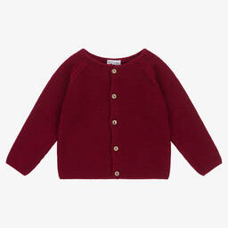Mebi-Red Knitted Baby Cardigan | Childrensalon Outlet