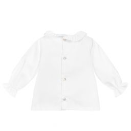 Mebi-بلوز قطن لون أبيض للمولودات | Childrensalon Outlet