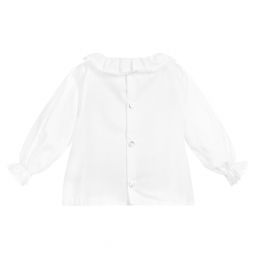 ميبي-بلوز قطن لون أبيض للمولودات | Childrensalon Outlet