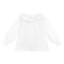 ميبي-بلوز قطن لون أبيض للمولودات | Childrensalon Outlet