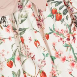 ميبي-White & Pink Cotton Dress | Childrensalon Outlet