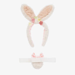 Meri Meri-Girls Creamy Plush Bunny Set | Childrensalon Outlet