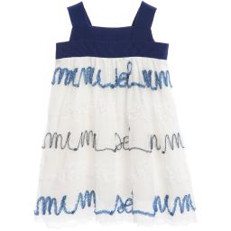 Mi Mi Sol-Blue & White Tulle Dress | Childrensalon Outlet