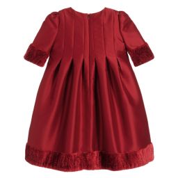 مي مي سول-فستان ساتان لون أحمر | Childrensalon Outlet