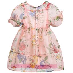 Mi Mi Sol-Pink Floral Silk Dress | Childrensalon Outlet