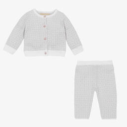 Michael Kors Kids-Baby Girls Grey Knitted Trousers Set | Childrensalon Outlet