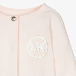 Michael Kors Kids-Baby Girls Pink Cotton Logo Romper | Childrensalon Outlet