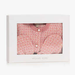 Michael Kors Kids-Baby Girls Pink Knitted Trousers Set | Childrensalon Outlet