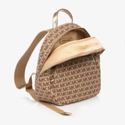 Michael Kors Kids-Girls Beige Logo Backpack | Childrensalon Outlet
