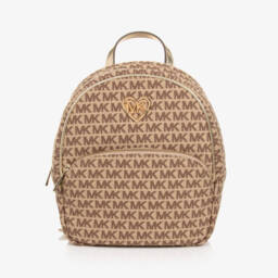 Michael Kors Kids-Girls Beige Logo Backpack | Childrensalon Outlet