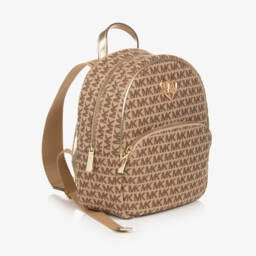 Michael Kors Kids-Girls Beige Logo Backpack | Childrensalon Outlet