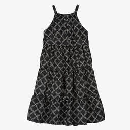 Michael Kors Kids-Girls Black Chain Logo Print Dress | Childrensalon Outlet