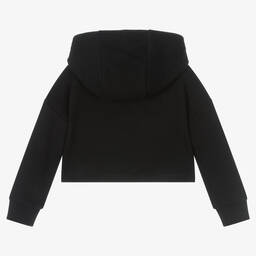 Michael Kors Kids-Girls Black Cropped Hoodie | Childrensalon Outlet