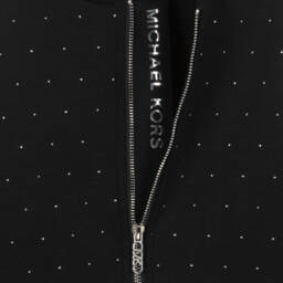 Michael Kors Kids-Girls Black Diamanté Jersey Zip Top | Childrensalon Outlet