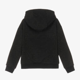 Michael Kors Kids-Girls Black Logo Embellished Hoodie | Childrensalon Outlet