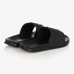 Michael Kors Kids-Girls Black Logo Sliders | Childrensalon Outlet