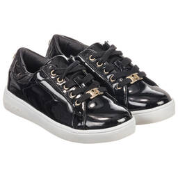 Michael Kors Kids-Girls Black Patent Trainers | Childrensalon Outlet