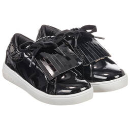 Michael Kors Kids-Girls Black Patent Trainers | Childrensalon Outlet