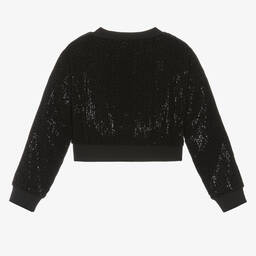 Michael Kors Kids-Girls Black Sequin Sweatshirt | Childrensalon Outlet