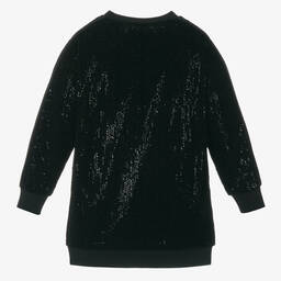 Michael Kors Kids-Girls Black Sequin Sweatshirt Dress | Childrensalon Outlet