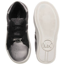 Michael Kors Kids-Girls Black & Silver Trainers | Childrensalon Outlet