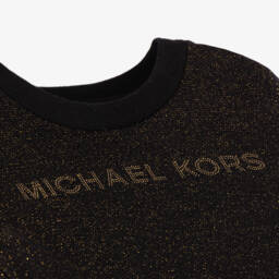 Michael Kors Kids-فستان سكيتر قطن جيرسي لون أسود | Childrensalon Outlet