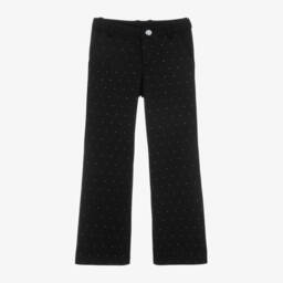 Michael Kors Kids-Girls Black Studded Jersey Trousers | Childrensalon Outlet
