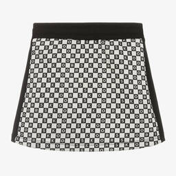 Michael Kors Kids-Girls Black & White Logo Skirt | Childrensalon Outlet