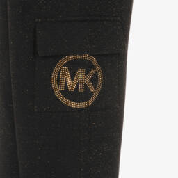 Michael Kors Kids-Girls Black Wide-Leg Cotton Trousers | Childrensalon Outlet