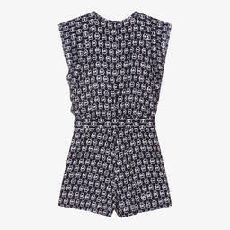 Michael Kors Kids-Girls Blue MK Logo Playsuit | Childrensalon Outlet