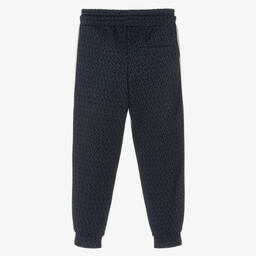 Michael Kors Kids-Girls Blue Monogram Jersey Joggers | Childrensalon Outlet