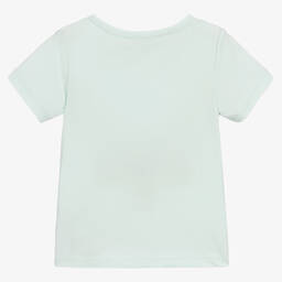 Michael Kors Kids-Girls Blue Sequin Heart Logo T-Shirt | Childrensalon Outlet