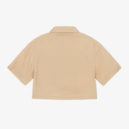 Michael Kors Kids-Girls Chic Beige Pocket Blouse | Childrensalon Outlet