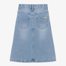 Michael Kors Kids-Girls Classic Blue Denim Skirt | Childrensalon Outlet
