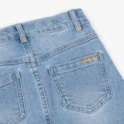 Michael Kors Kids-Girls Classic Blue Denim Skirt | Childrensalon Outlet