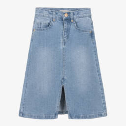 Michael Kors Kids-Girls Classic Blue Denim Skirt | Childrensalon Outlet