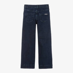 Michael Kors Kids-Girls Dark Wash Wide-Leg Trousers | Childrensalon Outlet