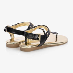 Michael Kors Kids-Girls Ebony Emblem Sandals | Childrensalon Outlet