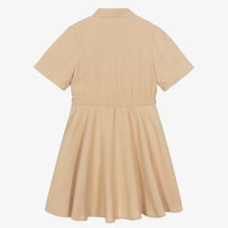 Michael Kors Kids-Элегантное бежевое платье из твила для девочек | Childrensalon Outlet