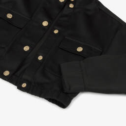 Michael Kors Kids-معطف ساتان أسود أنيق للبنات | Childrensalon Outlet