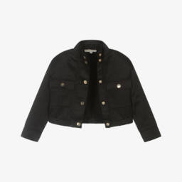 Michael Kors Kids-معطف ساتان أسود أنيق للبنات | Childrensalon Outlet