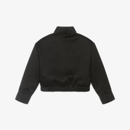 Michael Kors Kids-معطف ساتان أسود أنيق للبنات | Childrensalon Outlet