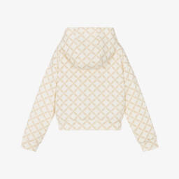 Michael Kors Kids-Girls Elegant Ivory & Beige Hoodie | Childrensalon Outlet